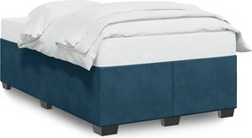 vidaXL Cadru de pat, albastru, 120x200 cm, catifea