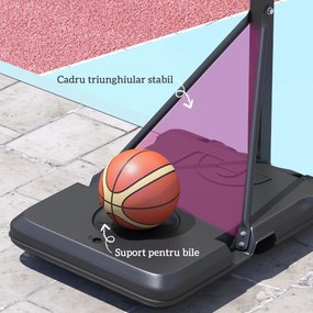 SPORTNOW Basket Reglabil Antiruptură, Bază Grea | Aosom Romania