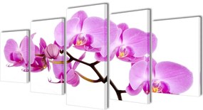 Set tablouri imprimate pe pânză orhidee 100 x 50 cm