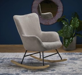 Fotoliu tip balansoar Belmiro velvet gri H92 cm
