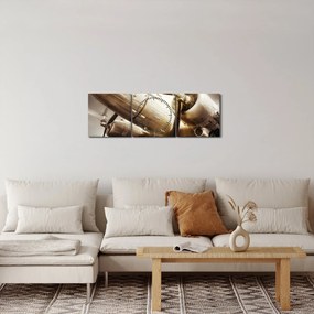 Tablou - Avion (cu ceas) (90x30 cm)
