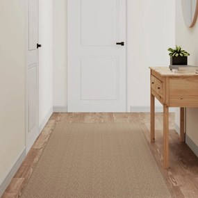 vidaXL Covor traversă aspect sisal, nisipiu, 80x250 cm