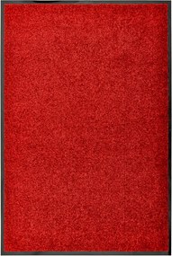 vidaXL Covoraș de ușă lavabil, roșu, 60 x 90 cm