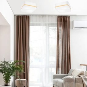 Plafonieră SIRJA SQUARE 2xE27/60W/230V 35x35 cm alb