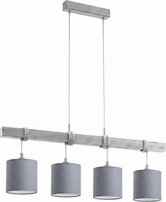 Brilagi - Lustra LED pe cablu NUBILA 4xE27/60W/230V gri