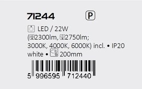 Plafoniera LED moderna Lauri D-21,5cm alb