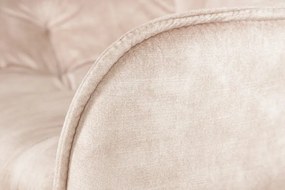 Set 2 scaune de bar Milano catifea sampanie