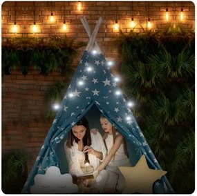 Cort pentru copii TeePee cu perne Night Sky