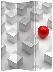 Paravan - Abstracție - cub - bilă (126x170 cm)