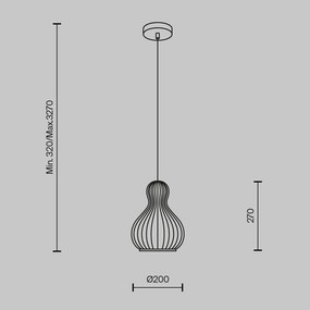 Pendul design decorativ natural Roots 20cm