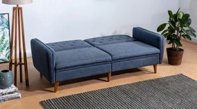 Set Canapea si Fotoliu, Lemn Solid, Terra, 2 Piese, Albastru Inchis