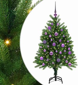 vidaXL Brad de Crăciun cu 150 LED cu suport Verde 120 cm PE