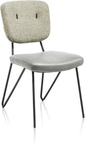 Set 2 scaune June stofa/piele ecologica verde