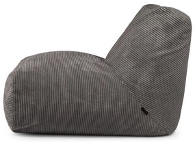 Fotoliu bean bag maro cu tapițerie din catifea reiată Tube 100 – SLOWDOWN