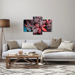 Tablou abstract cu flori exotice (90x60 cm)