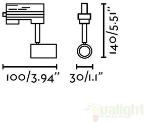 Spot negru directionabil pe sina, PLOT 64203