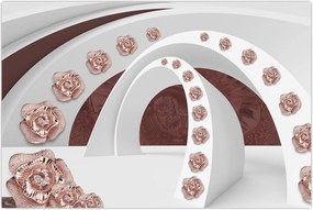 Tablou - Arcade 3D cu flori (90x60 cm)