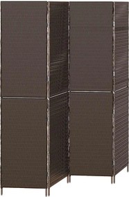 vidaXL Separator de cameră Manual Maro 195 x 180 cm poliratan