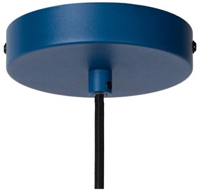 Lustră pe cablu SIEMON 1xE27/40W/230V albastră Lucide 45496/01/35