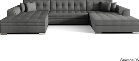 Colțar lemn masiv Formă U Extensibil Leyton 355x165cm Personalizabil