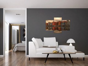 Tablou cu căsuțele colorate (90x60 cm)