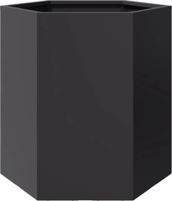 vidaXL Jardinieră de grădină negru 46x40x45 cm oțel hexagonal