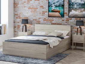 Pat DM1 140x200 stejar Sonoma cu somieră