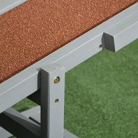 PawHut Agility sport pentru câini balansoar echipament antrenament câine lemn brad prelucrat fetru bituminat antiderapant gri negru | Aosom Romania