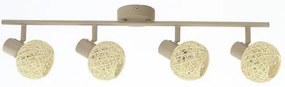 Plafonieră cu spoturi DEX 4xE14/10W/230V bej/crem