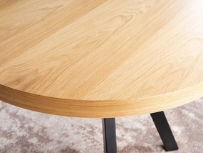 Masă de sufragerie extensibilă 100-250 cm Daphne (stejar + negru) (pentru 4 până la 8 persoane). 1050110