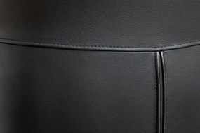 Scaun pivotant modern, Piele Naturala, Negru, PAPILLON