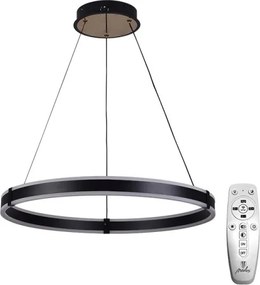 Brilagi-LED Lustră suspendată pe cablu, reglabilă (dimmer) CIRCLE LED/85W/230V 3000-6500K neagră + telecomandă