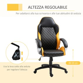 Scaun ergonomic birou, Inaltime Reglabila Balansoar si Roti Vinsetto | Aosom RO