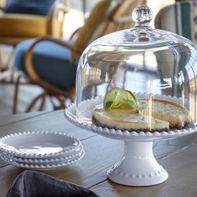 Farfurie ceramică pentru fursecuri Costa Nova Pearl, ⌀ 17 cm, alb