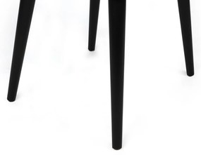 Set 2 scaune haaus Tutku, Crem/Negru, textil, picioare metalice