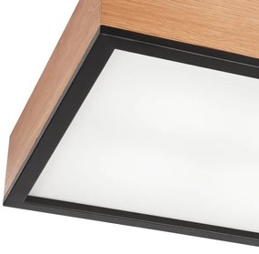 Plafonieră OAK SQUARE 4xE27/15W/230V 39x39 cm stejar/negru