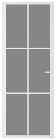 Usa de interior, 76x201,5 cm, alb, sticla ESG si aluminiu 1, white and dark transparent, 76 x 201.5 cm, Grila 3x2