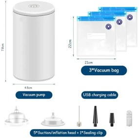 Aparat de vidare Home&Marker Quickseal, Portabila, Alba