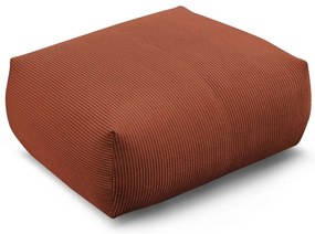 Taburet cărămiziu cu tapițerie din catifea reiată Voltaire – Bobochic Paris