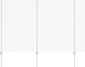 vidaXL Gard cu Stâlp Argintiu 1,6 x 10 m Oțel