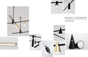 Accesoriu, Corp de iluminat pentru sistemul magnetic PUZZLE si GRAMMI, Minimal negru