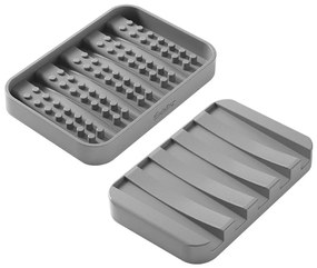 Săpunieră gri din plastic Gravity – Metaltex