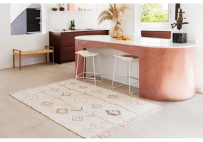 Covor bej lavabil/țesut manual din bumbac 170x240 cm Kaarol Earth – Lorena Canals