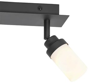 Spotlight modern pentru baie negru cu 2 lumini IP44 - Japie
