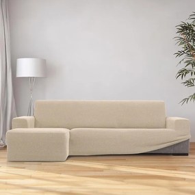 Huse super elastice HARMONIA smântânii canapea cu otoman stânga (l. 210 - 320 cm)