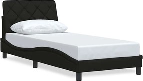 vidaXL Cadru pat fără saltea țesătură neagră 90x200 cm