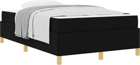 vidaXL Cadru de pat cu saltea Negru 120 x 190 cm țesătură