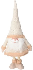 Decorațiune de Crăciun Moș Crăciun, picioare telescop., 112 cm , auriu / crem