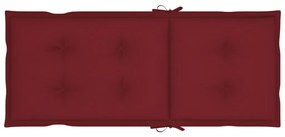 Balansoar cu perna, bambus 1, Bordo, 120 x 50 x 7 cm