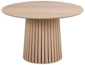 Masă dining din furnir de stejar deschis Actona Christo, ø 75 cm